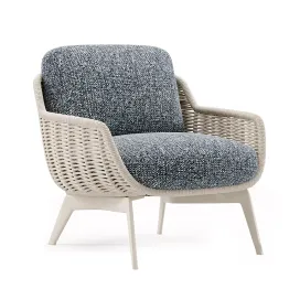 Outdoor Garden Woven Lounge Armchair Belt Cord